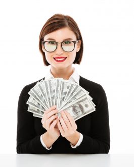 young-businesswoman-showing-money